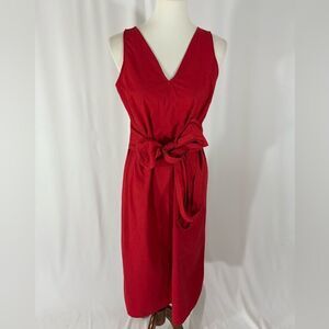 Mossimo Sleeveless Red Midi Dress with Front Tie